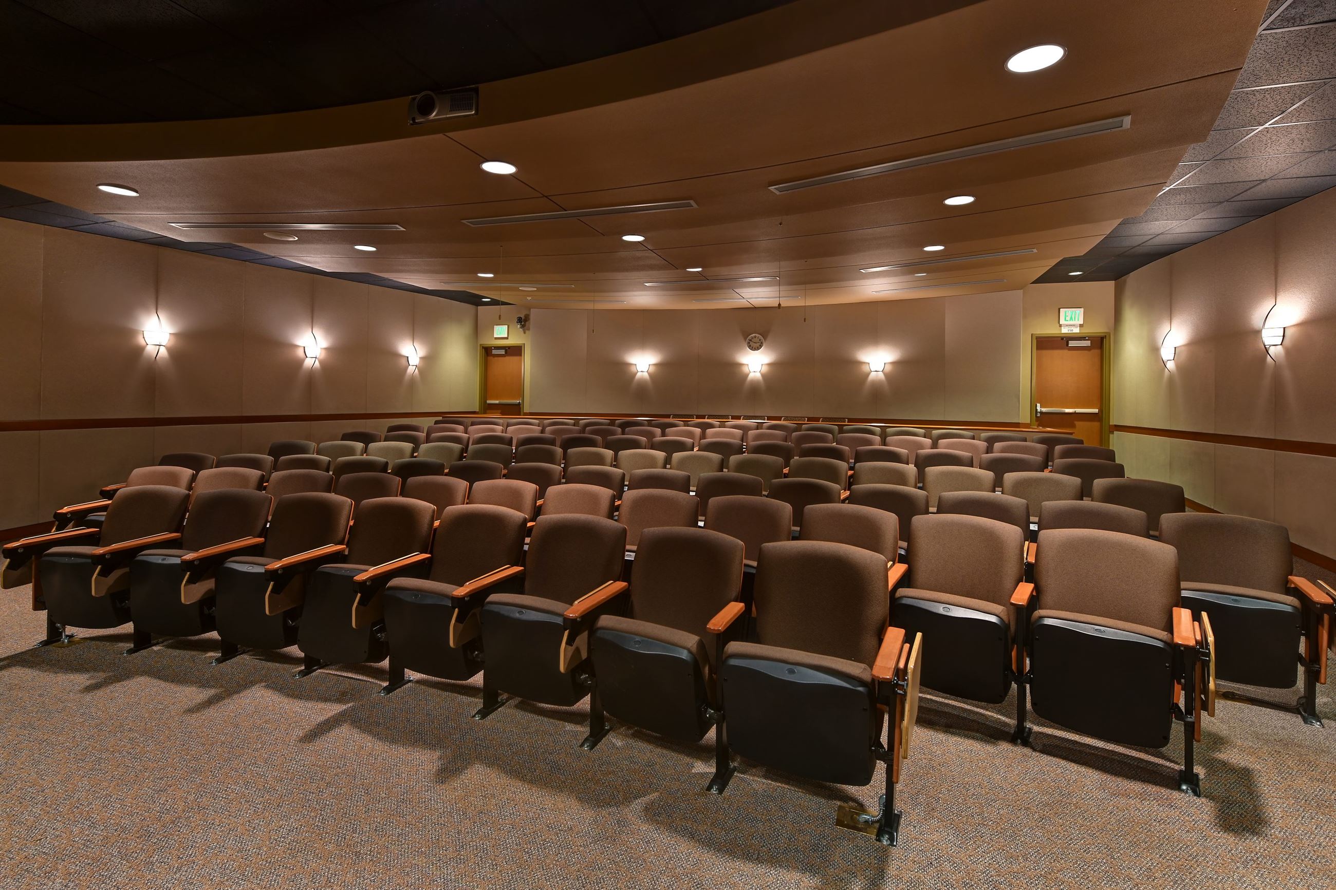 View facing seating at the CenterPlace Auditorium