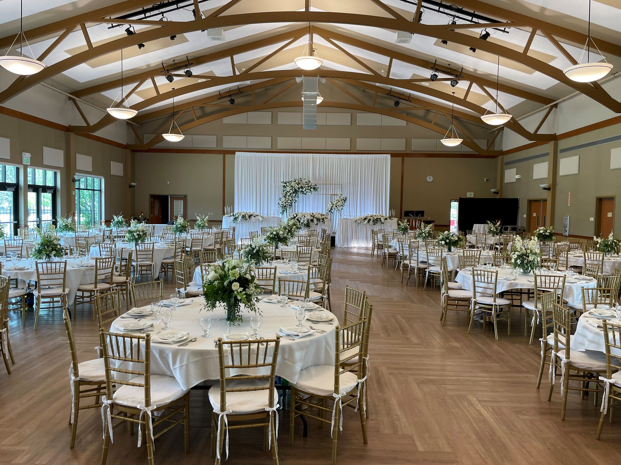 Wedding reception in the Great Room at CenterPlace